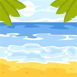Sandy beach. Free illustration for personal and commercial use.