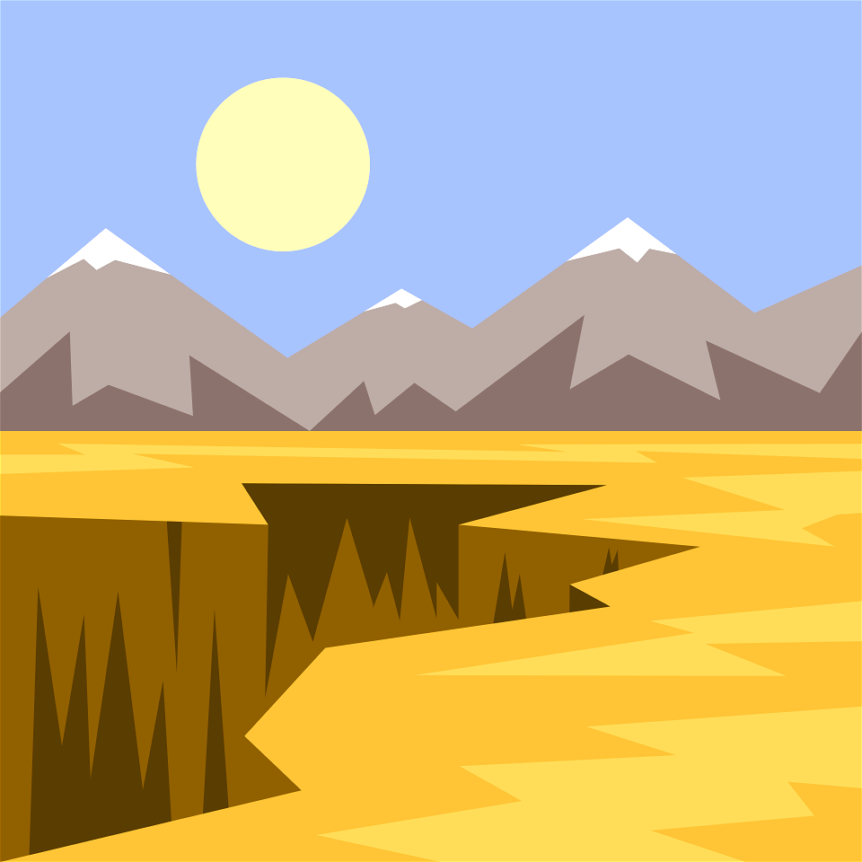 Abyss desert. Free illustration for personal and commercial use.