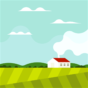 Agricultural landscape copy. Free illustration for personal and commercial use.