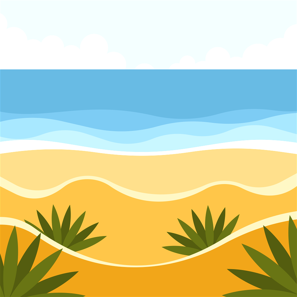 Beach dunes - Free Stock Illustrations | Creazilla