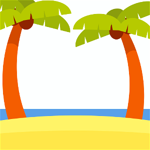 Beach tropical island. Free illustration for personal and commercial use.