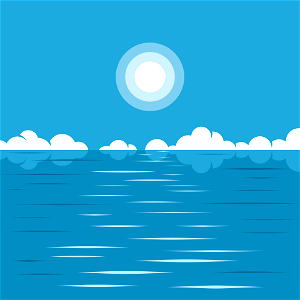 Blue ocean. Free illustration for personal and commercial use.
