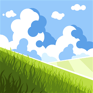 Grass sky. Free illustration for personal and commercial use.