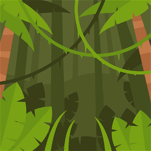 Jungle forest. Free illustration for personal and commercial use.