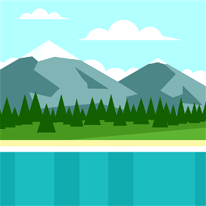 Mountain landscape. Free illustration for personal and commercial use.