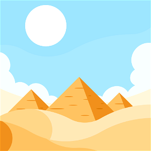 Pyramids in egypt. Free illustration for personal and commercial use.