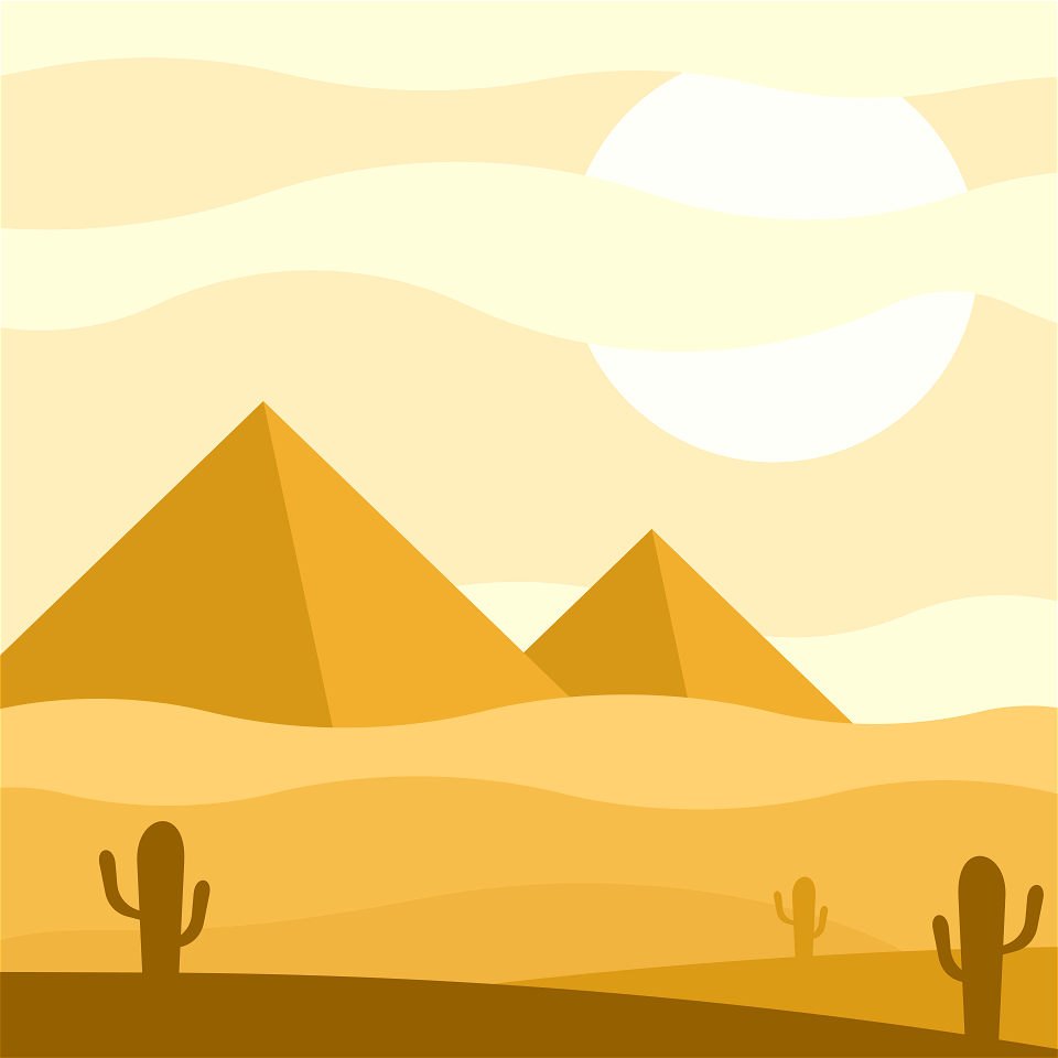 Pyramids of egypt. Free illustration for personal and commercial use.