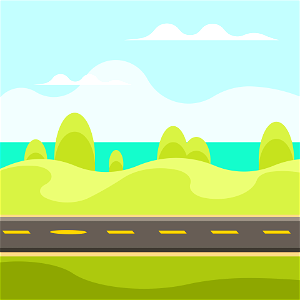 Road sea background. Free illustration for personal and commercial use.