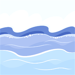 Seawater waves. Free illustration for personal and commercial use.