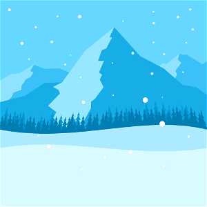 Snowfall mountains. Free illustration for personal and commercial use.