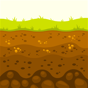 Soil layers. Free illustration for personal and commercial use.