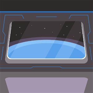 Spaceship window. Free illustration for personal and commercial use.