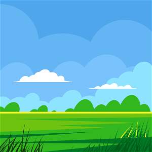 Summer rural landscape. Free illustration for personal and commercial use.