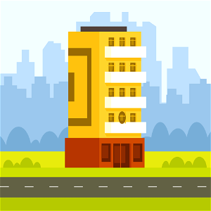 Apartment building. Free illustration for personal and commercial use.