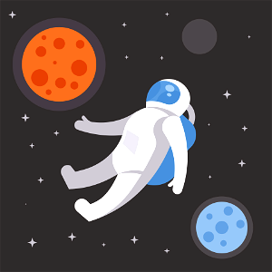 Astronaut in space. Free illustration for personal and commercial use.