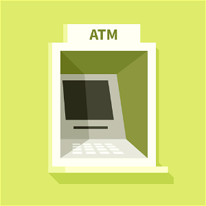 Atm machine. Free illustration for personal and commercial use.