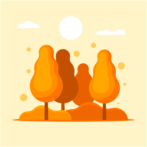 Autumn sunrise. Free illustration for personal and commercial use.