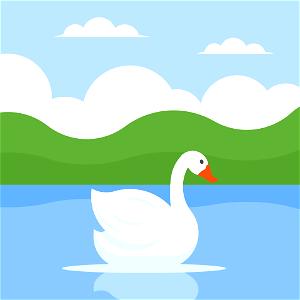 Beautiful swan. Free illustration for personal and commercial use.