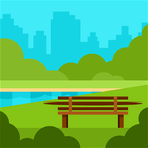 Bench in the park. Free illustration for personal and commercial use.