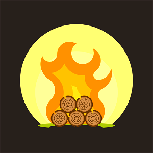 Bonfire. Free illustration for personal and commercial use.