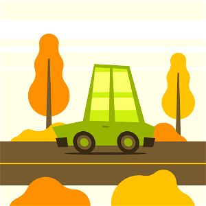 Car on the road. Free illustration for personal and commercial use.