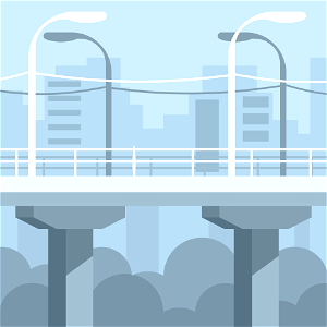 City bridge. Free illustration for personal and commercial use.