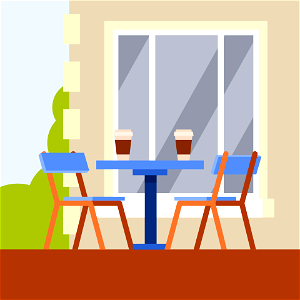 Coffee shop. Free illustration for personal and commercial use.