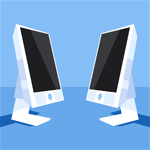 Computer monitors. Free illustration for personal and commercial use.