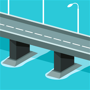 Concrete bridge. Free illustration for personal and commercial use.
