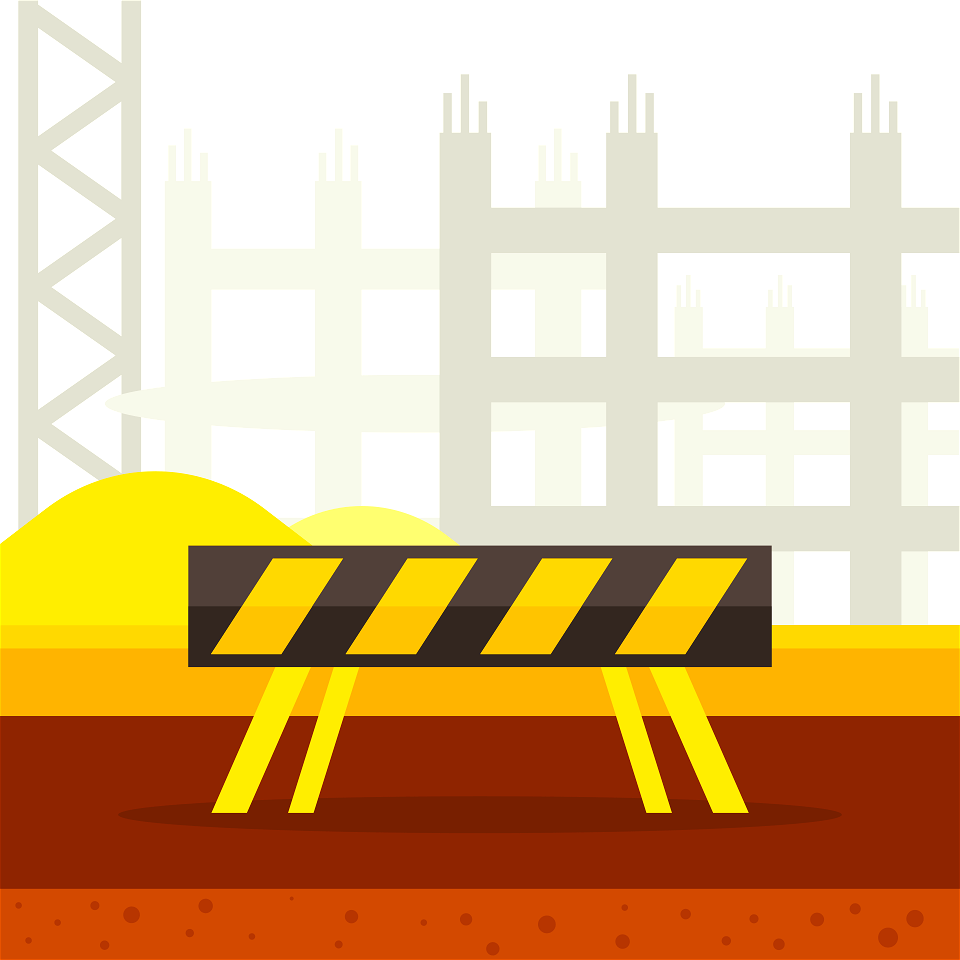 Construction zone. Free illustration for personal and commercial use.