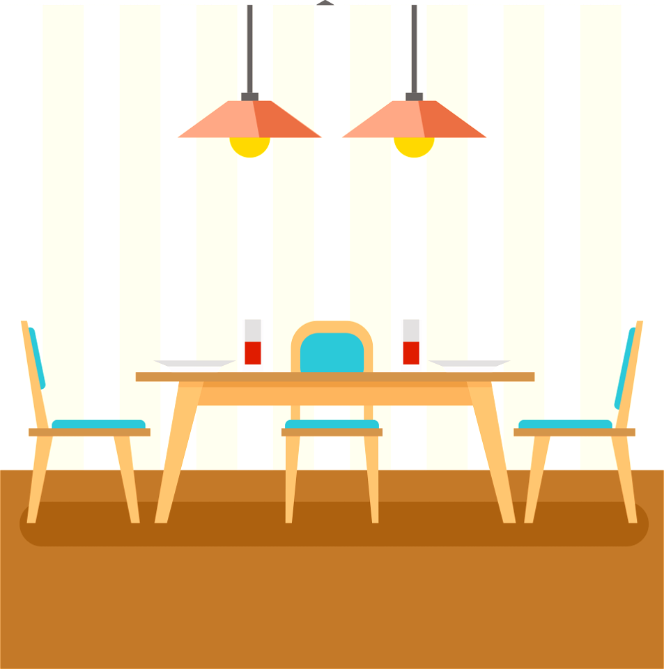 Dining table. Free illustration for personal and commercial use.