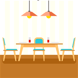 Dining table. Free illustration for personal and commercial use.
