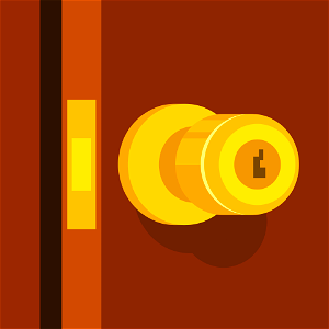Door knob. Free illustration for personal and commercial use.