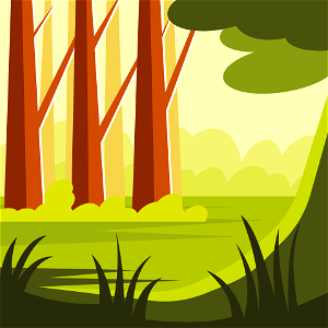 Edge of forest. Free illustration for personal and commercial use.