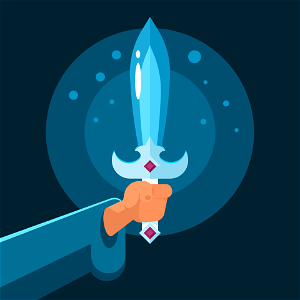 Fantastic diamond sword. Free illustration for personal and commercial use.