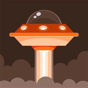 Flying saucer ufo. Free illustration for personal and commercial use.