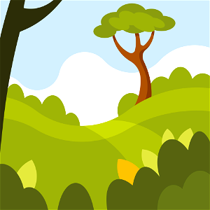 Green landscape. Free illustration for personal and commercial use.