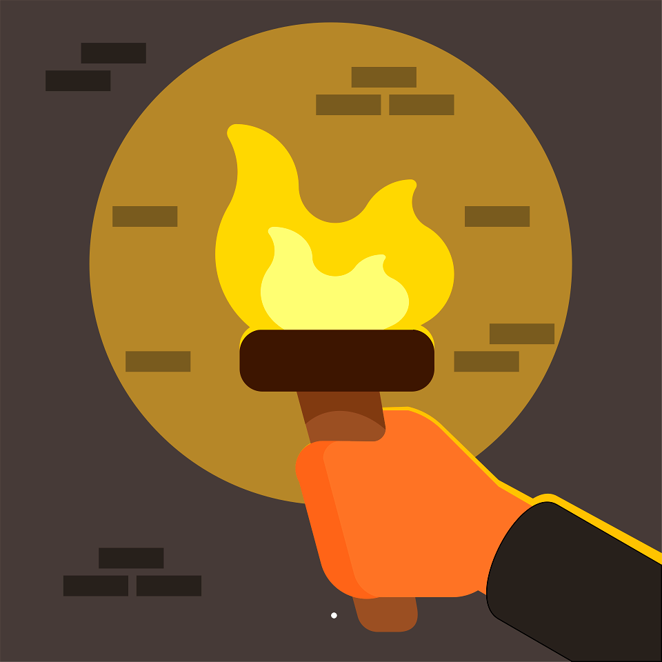 Hand holding torch - Free Stock Illustrations | Creazilla