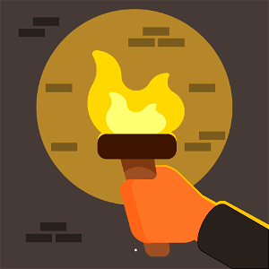 Hand holding torch. Free illustration for personal and commercial use.