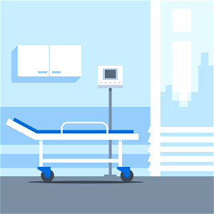 Hospital interior. Free illustration for personal and commercial use.