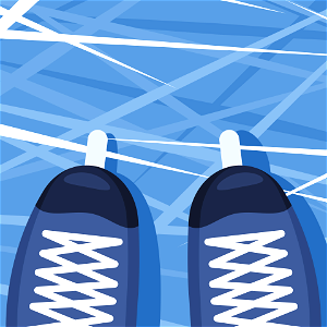 Ice skates. Free illustration for personal and commercial use.