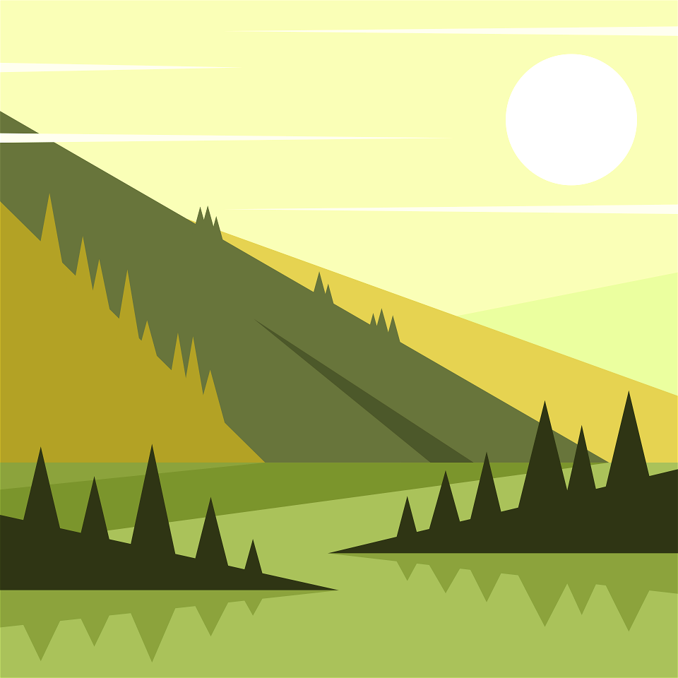 Lake mountains. Free illustration for personal and commercial use.