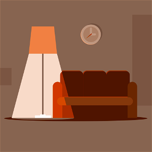 Living room furniture. Free illustration for personal and commercial use.