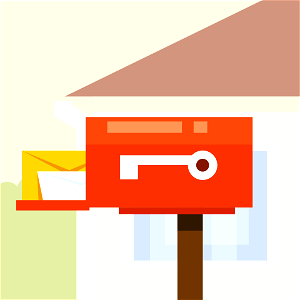 Mailbox house. Free illustration for personal and commercial use.
