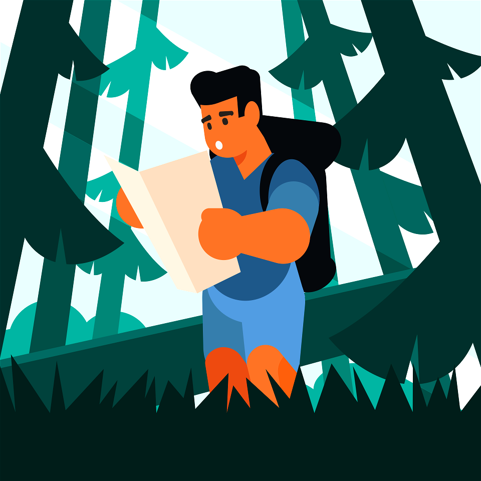 man-got-lost-in-the-woods-free-stock-illustrations-creazilla