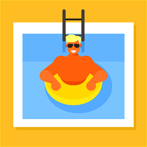 Man swimming pool. Free illustration for personal and commercial use.