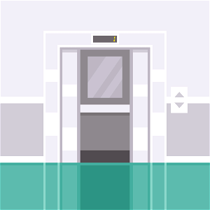 Modern elevator. Free illustration for personal and commercial use.
