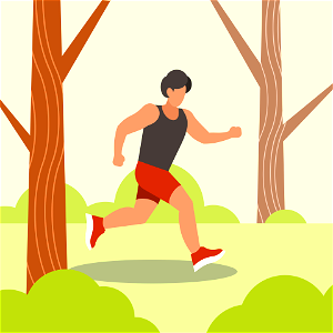 Morning runner. Free illustration for personal and commercial use.