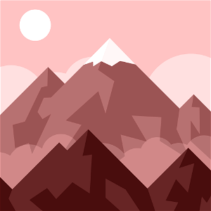 Mountain landscape art. Free illustration for personal and commercial use.