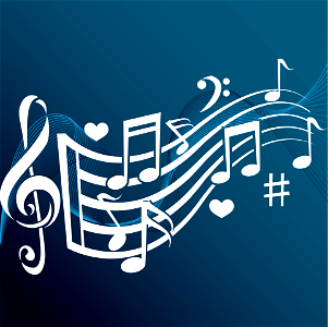 Music theme background. Free illustration for personal and commercial use.